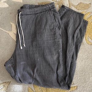 EUC Eileen Fisher charcoal gray drawstring pants